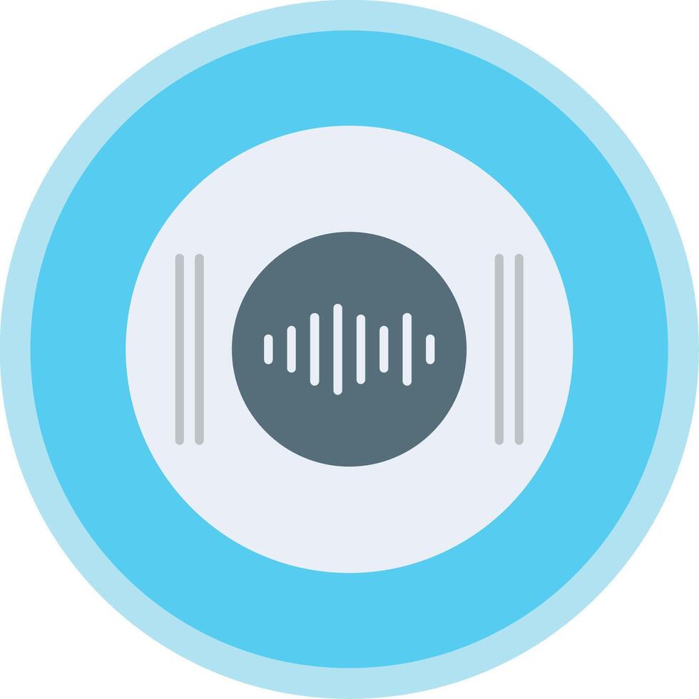 Recording Flat Multi Circle Icon vector
