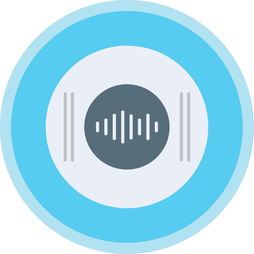 Recording Flat Multi Circle Icon vector