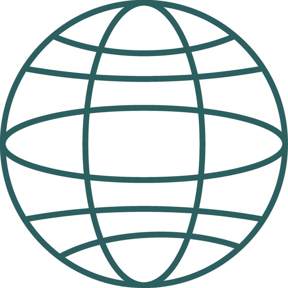 Globe Line Gradient Round Corner Icon vector