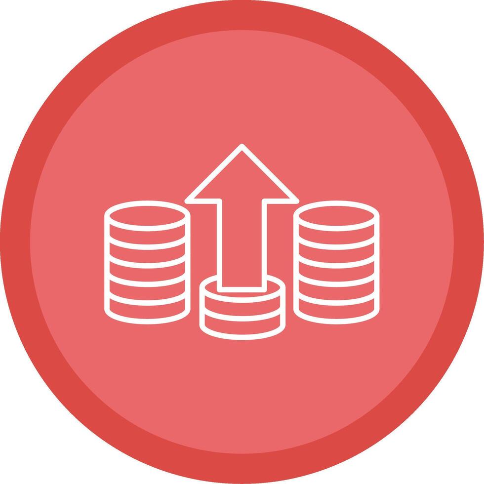 Coins Line Multi Circle Icon vector