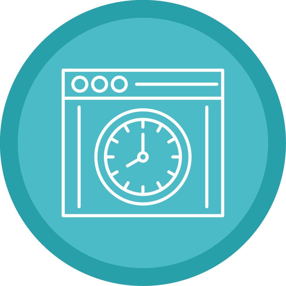 Time Maintenance Line Multi Circle Icon vector