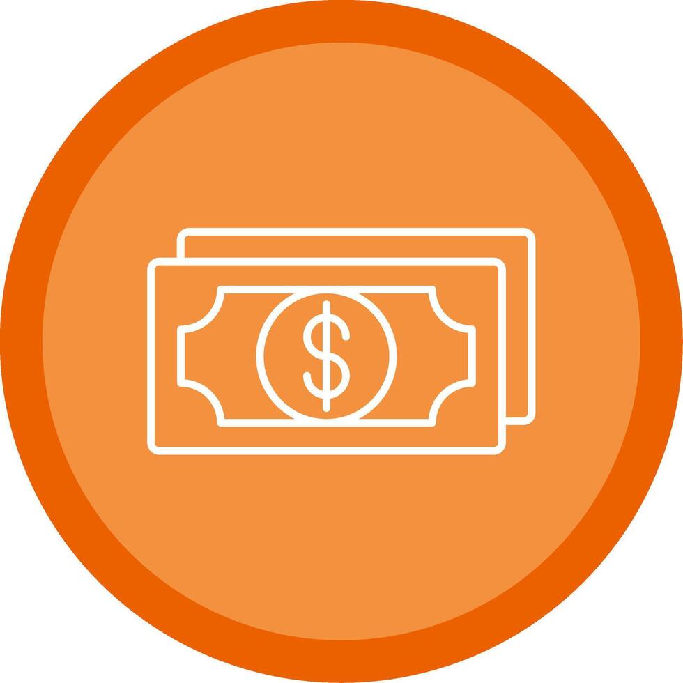 Money Line Multi Circle Icon vector