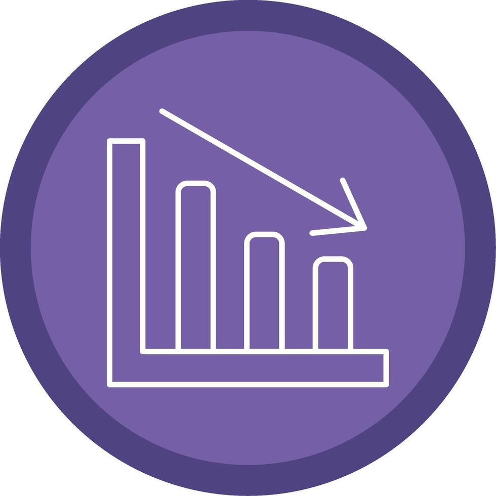 Line chart Line Multi Circle Icon vector