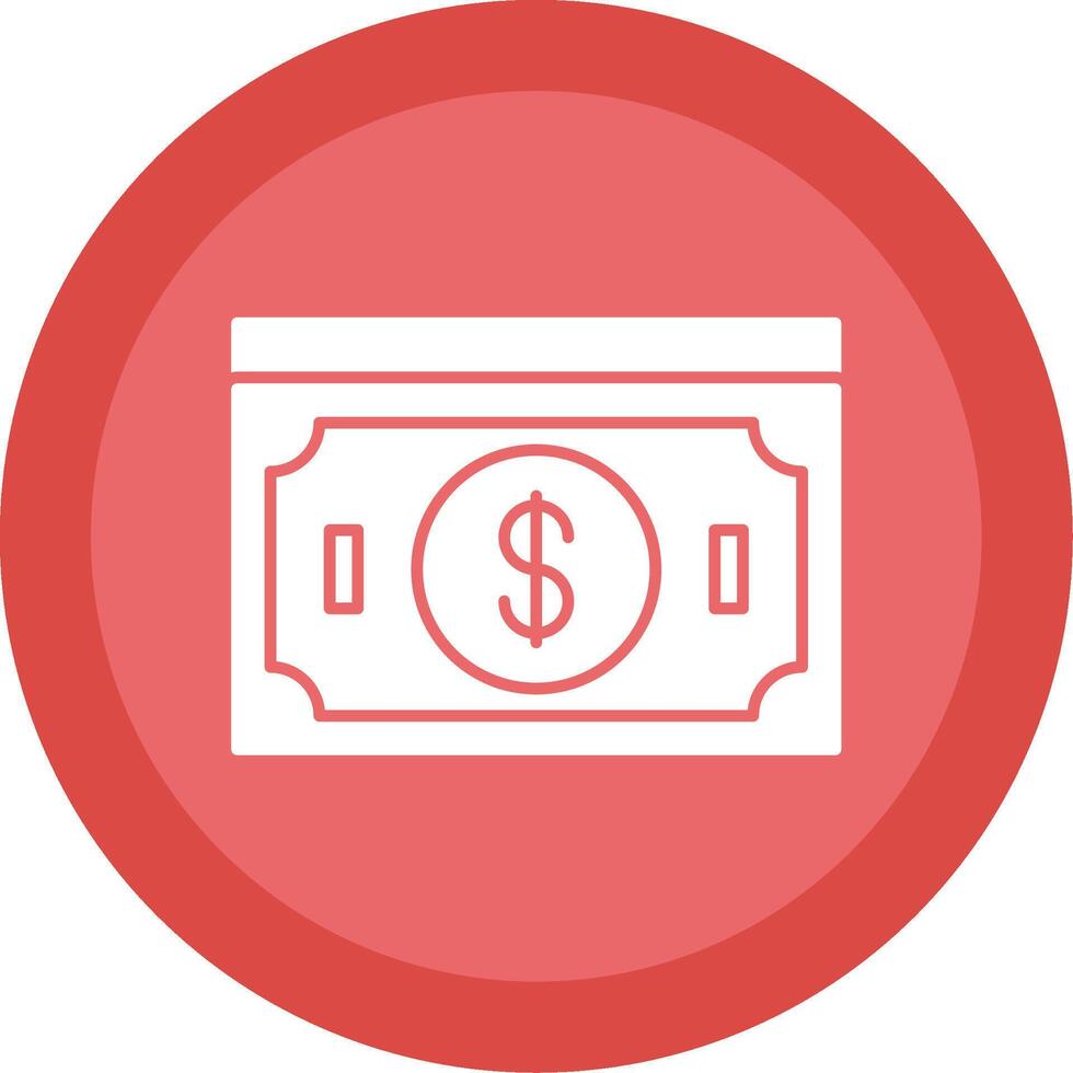 Banknotes Glyph Multi Circle Icon vector