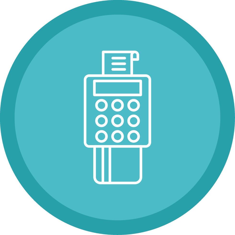 Bank Terminal Line Multi Circle Icon vector