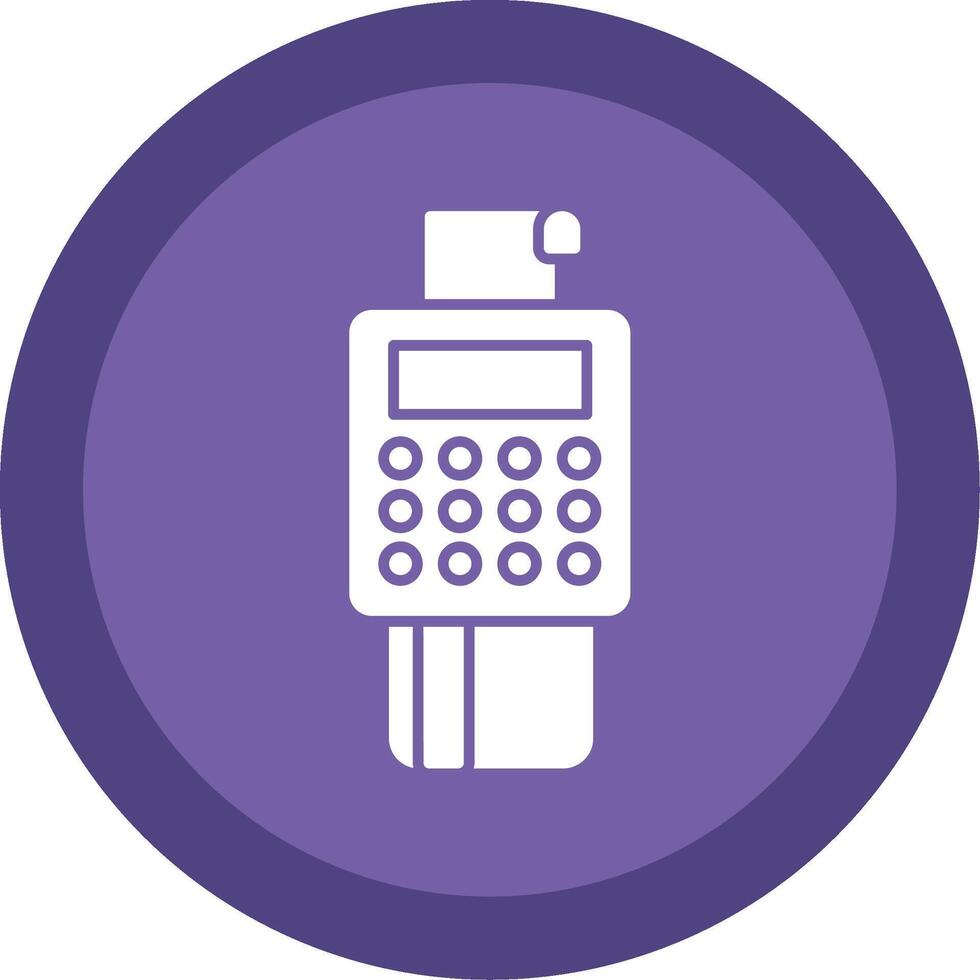 Bank Terminal Glyph Multi Circle Icon vector