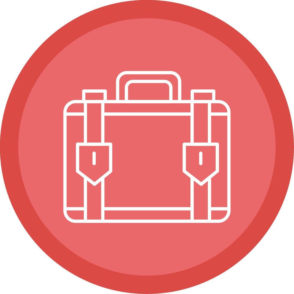 Suitcase Line Multi Circle Icon vector
