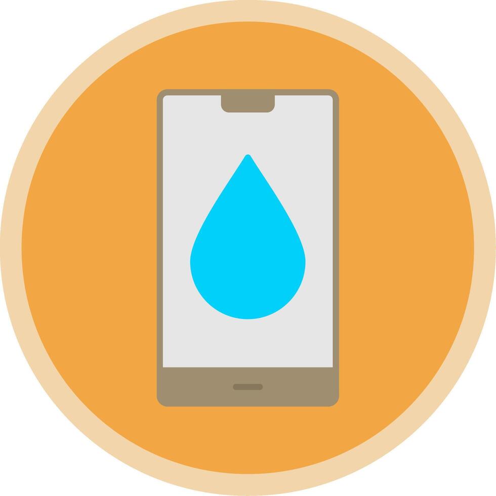 Water Drop Flat Multi Circle Icon vector