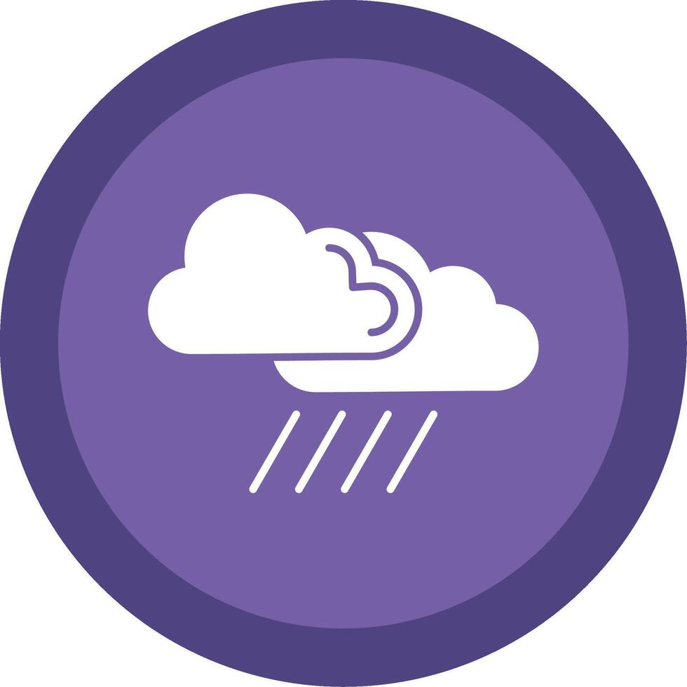 Cloud Glyph Multi Circle Icon vector