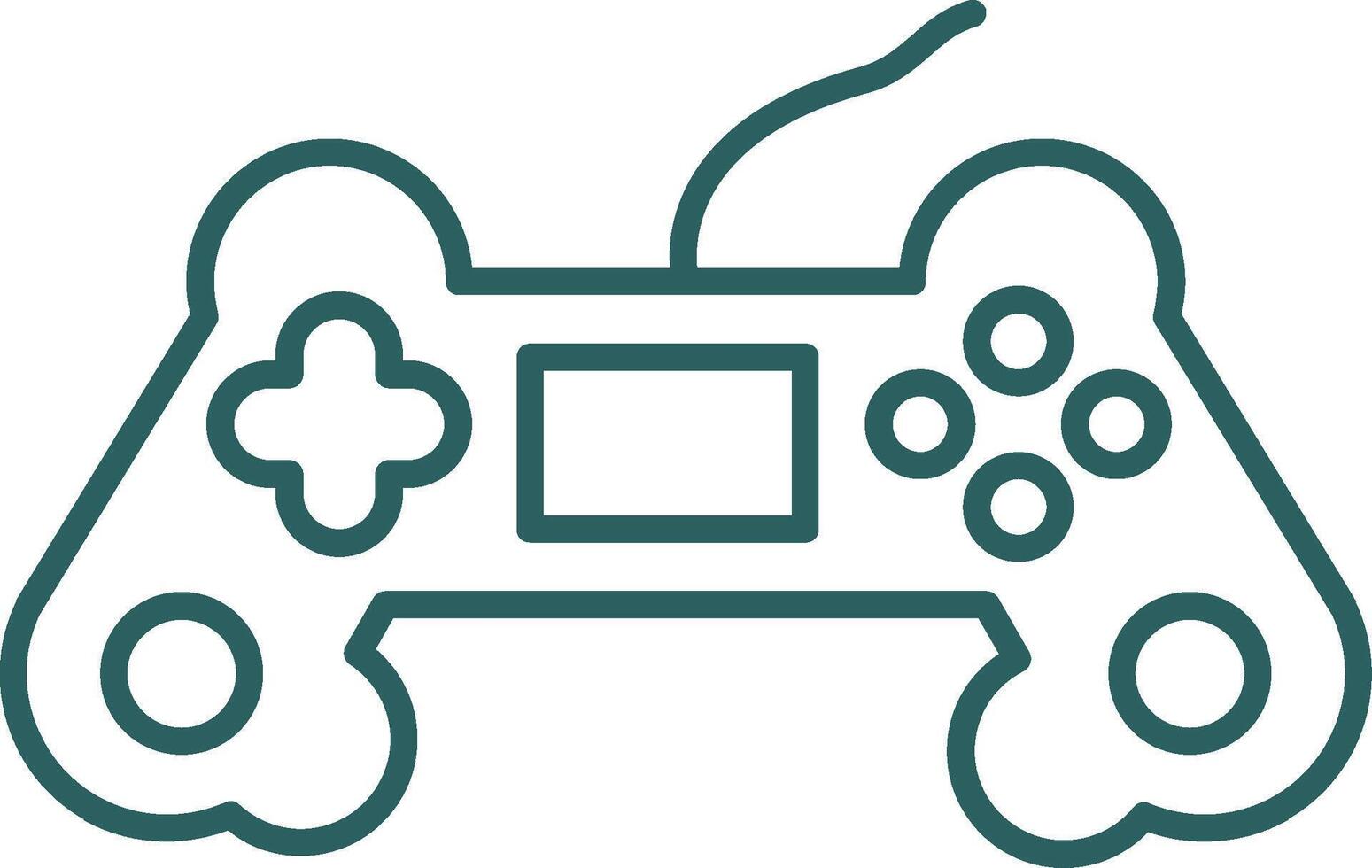 Game Controller Line Gradient Round Corner Icon vector