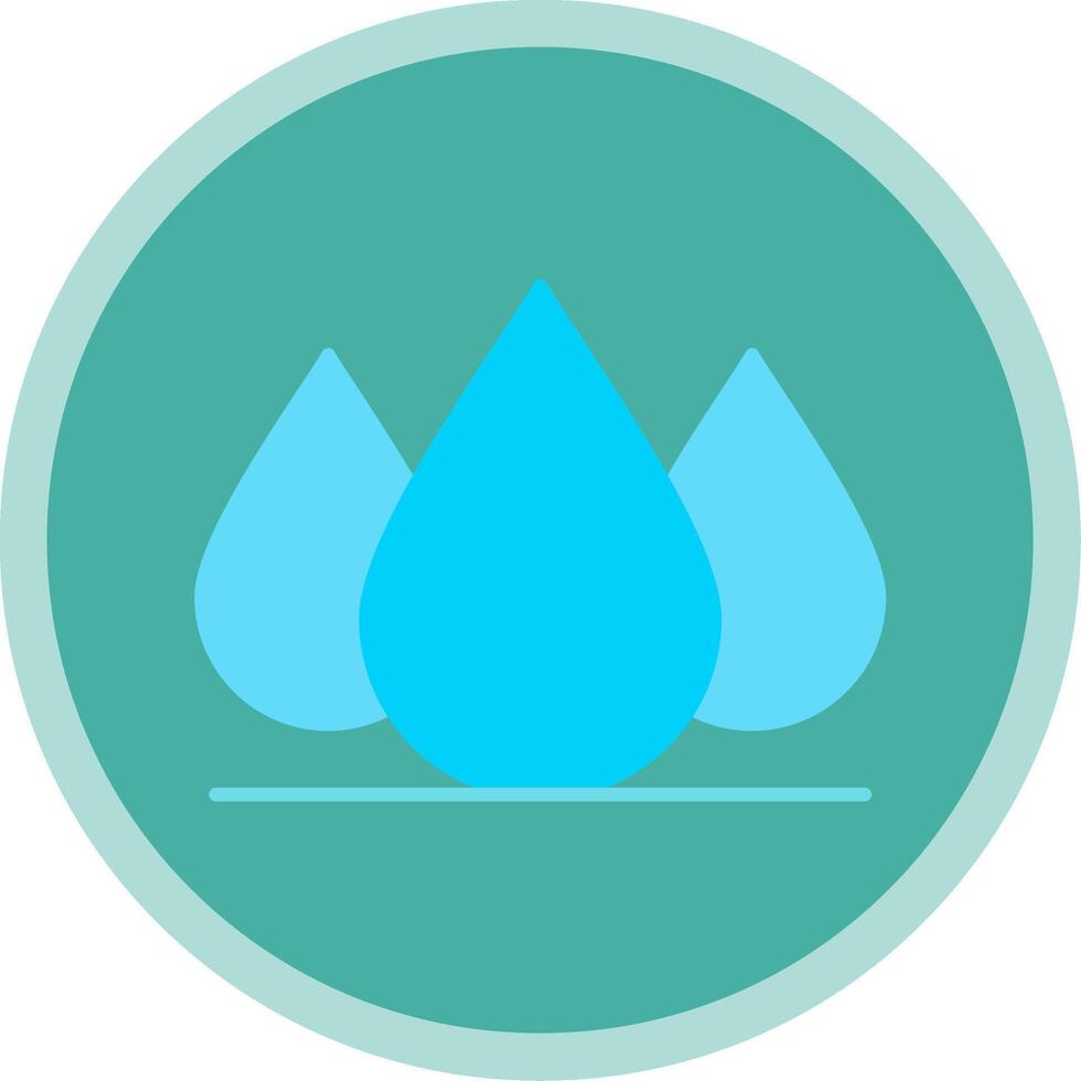 Water Drop Flat Multi Circle Icon vector