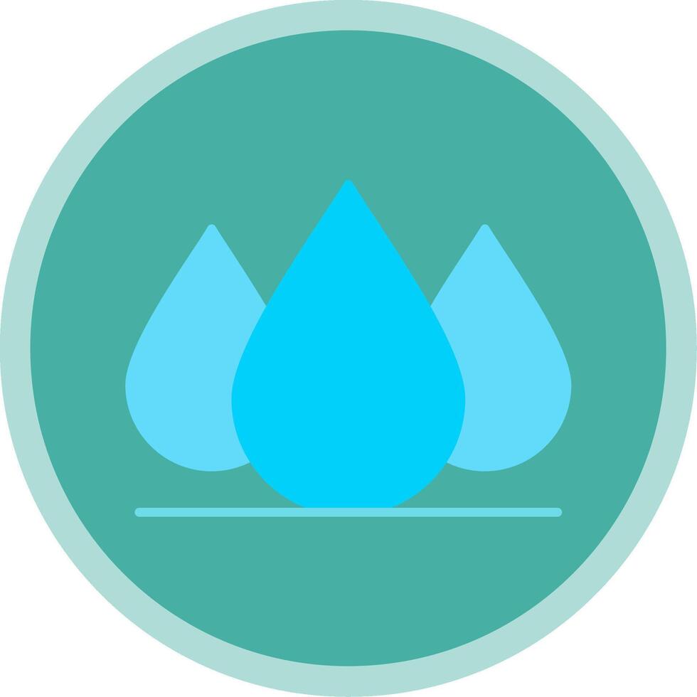 Water Drop Flat Multi Circle Icon vector