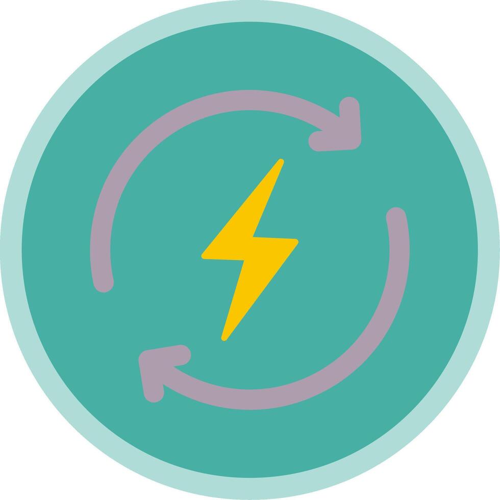 Recycle Flat Multi Circle Icon vector