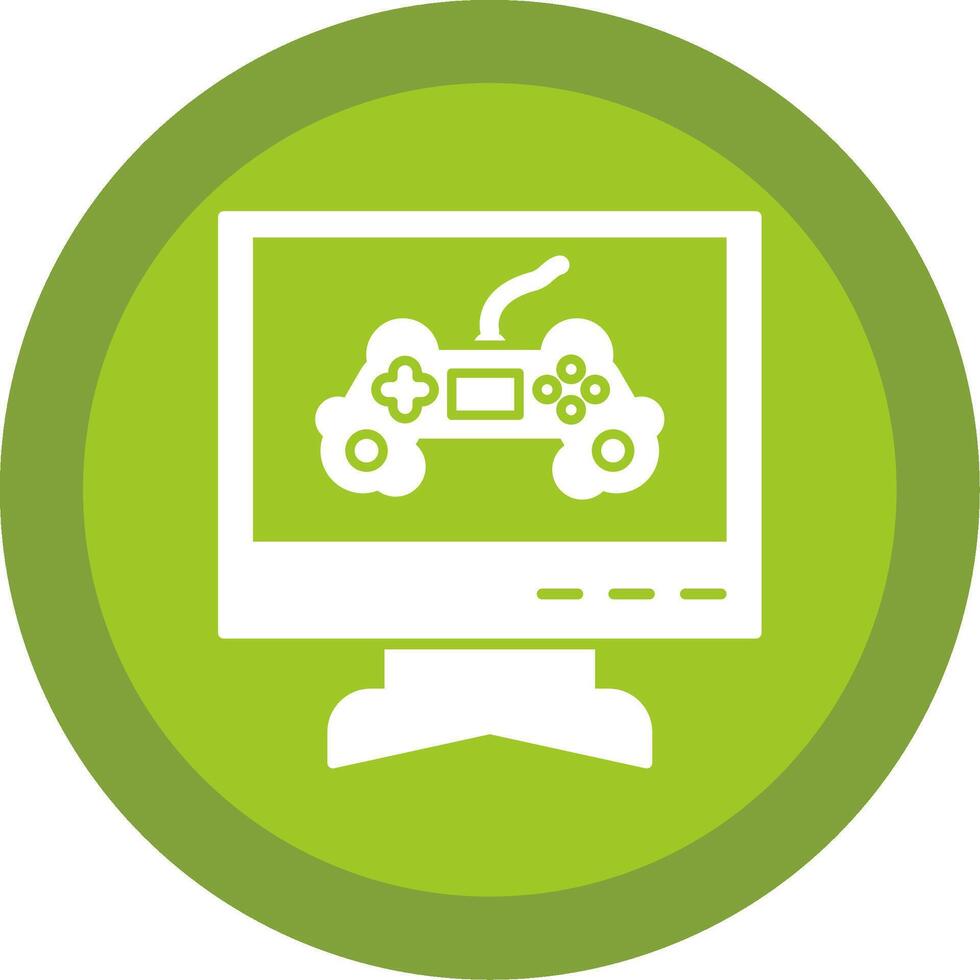 Space Gaming Glyph Multi Circle Icon vector