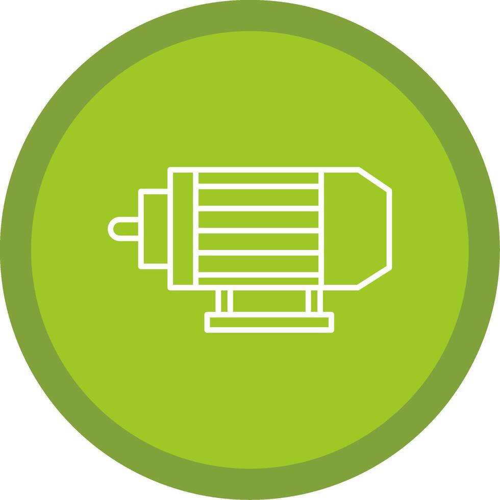 Electric Motor Line Multi Circle Icon vector