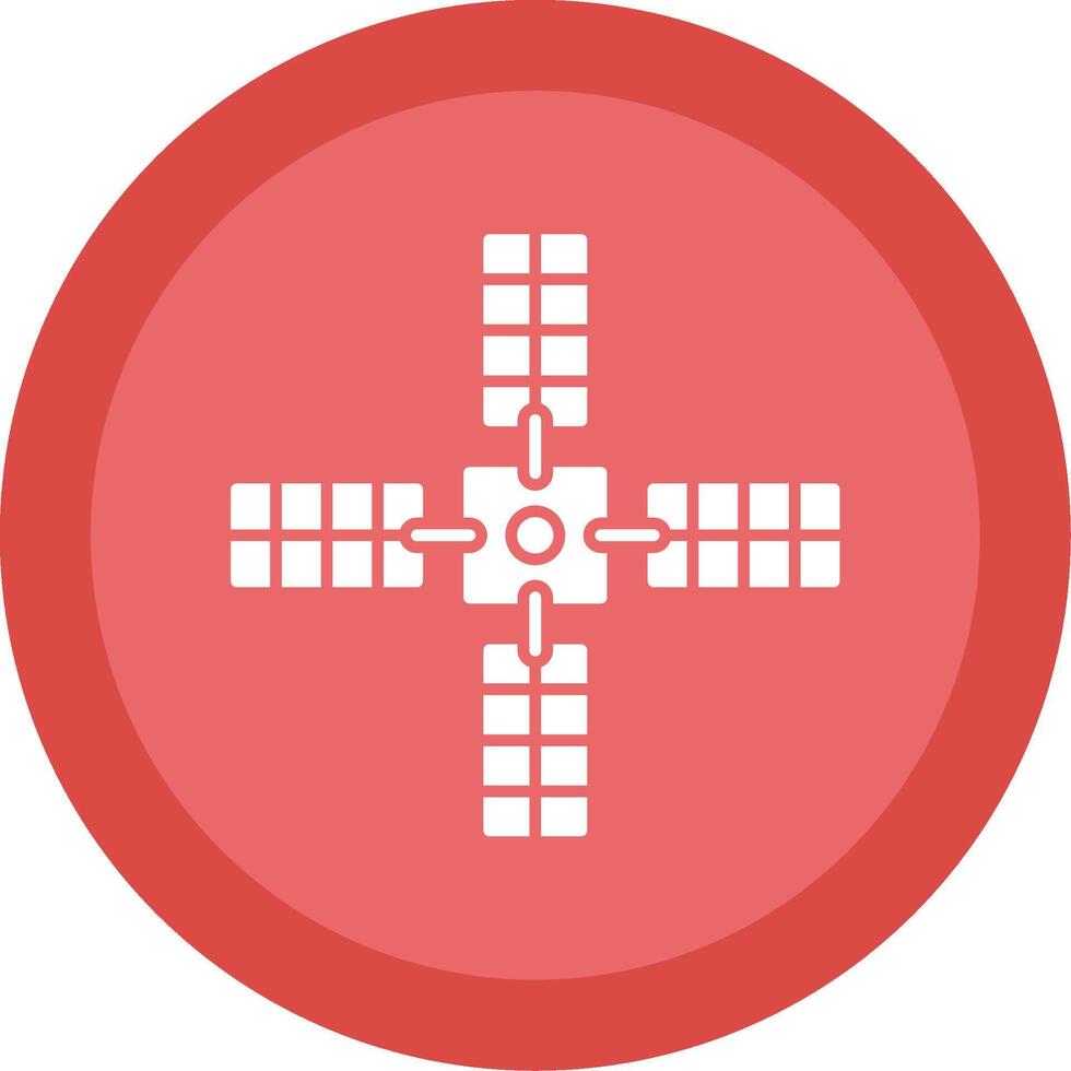 Big Satellite Glyph Multi Circle Icon vector