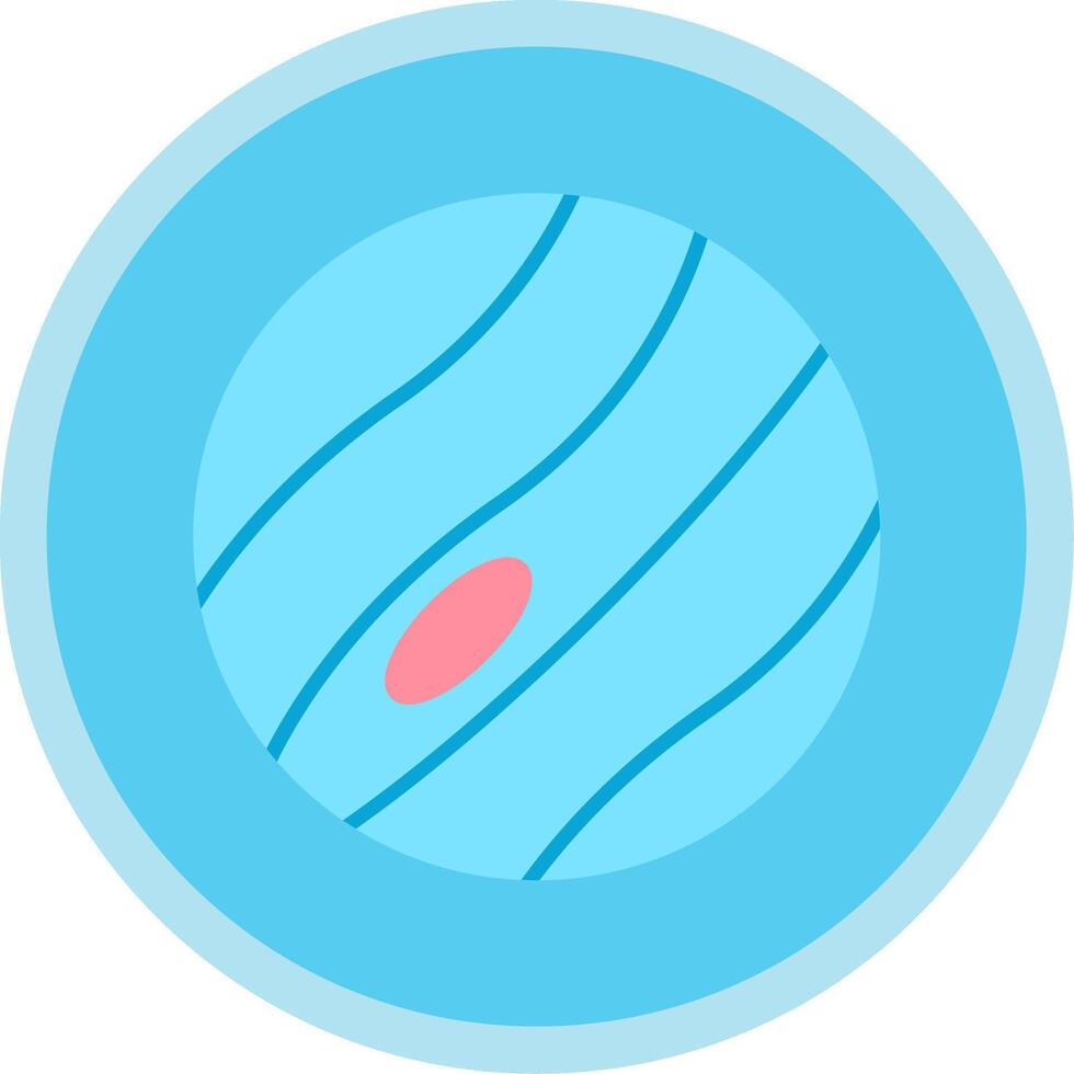 Planet Flat Multi Circle Icon vector