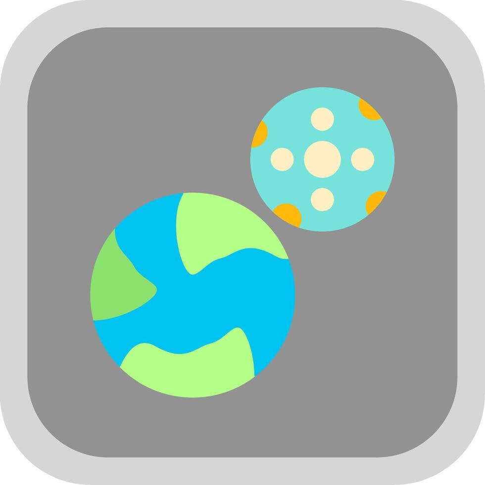 planetas plano redondo esquina icono vector