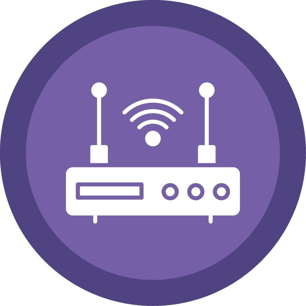 Modem Glyph Multi Circle Icon vector