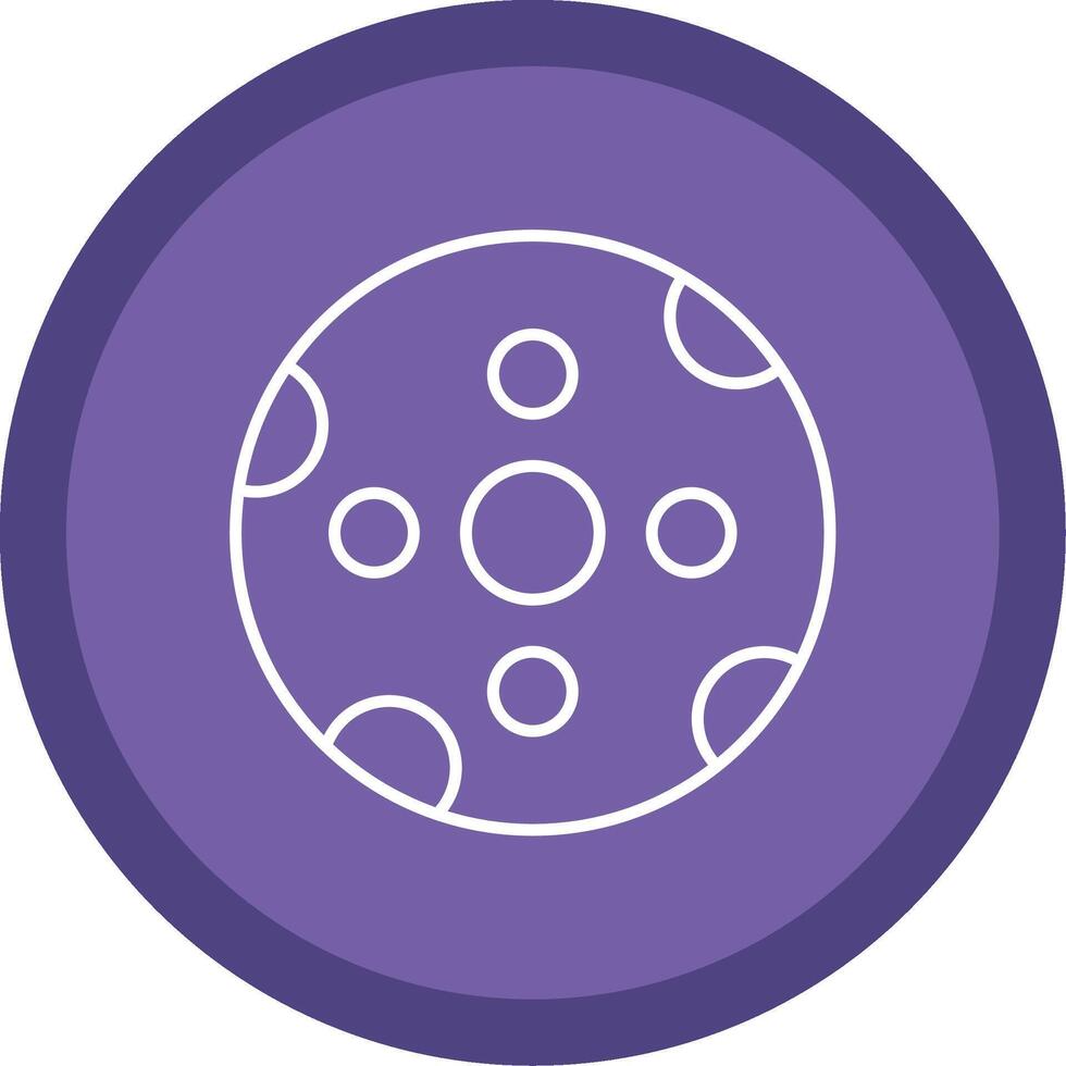 Big Moon Line Multi Circle Icon vector