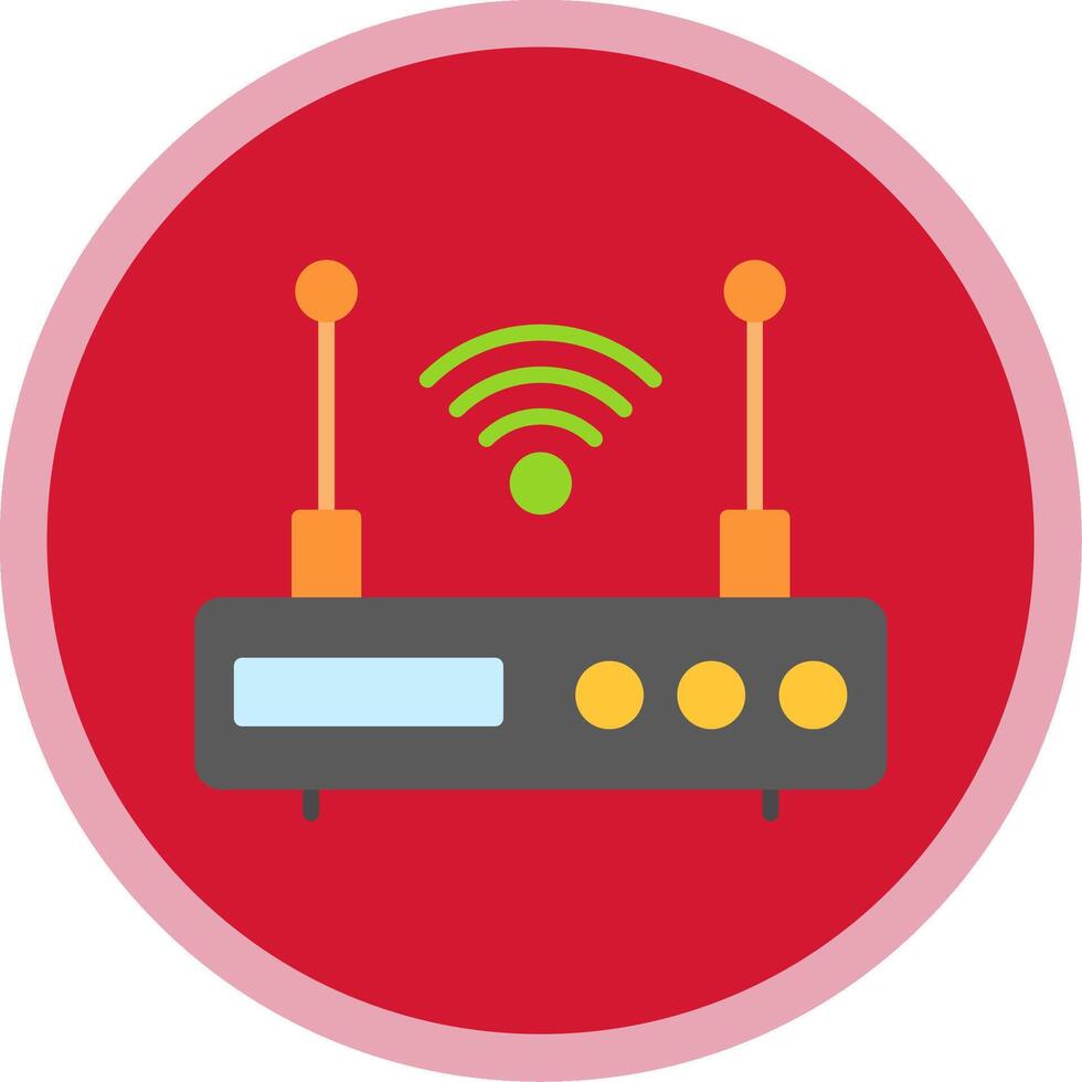 Modem Flat Multi Circle Icon vector
