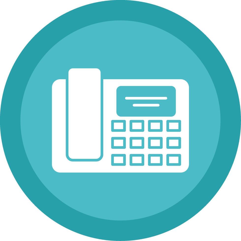 Telephone Glyph Multi Circle Icon vector