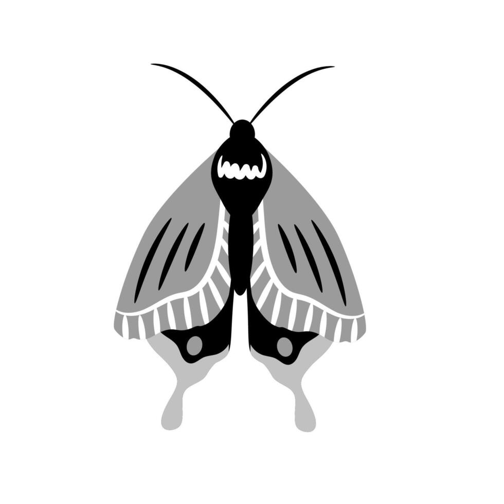 Beautiful butterfly on white background. vector