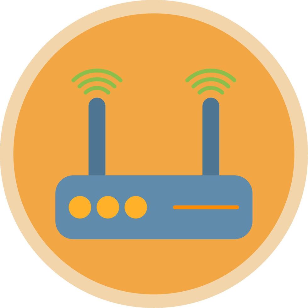 Modem Flat Multi Circle Icon vector