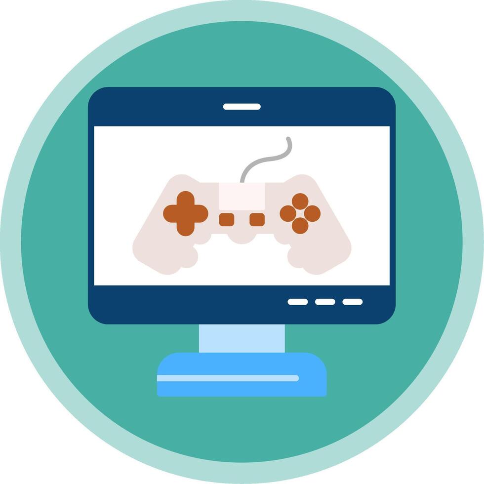 Game Flat Multi Circle Icon vector