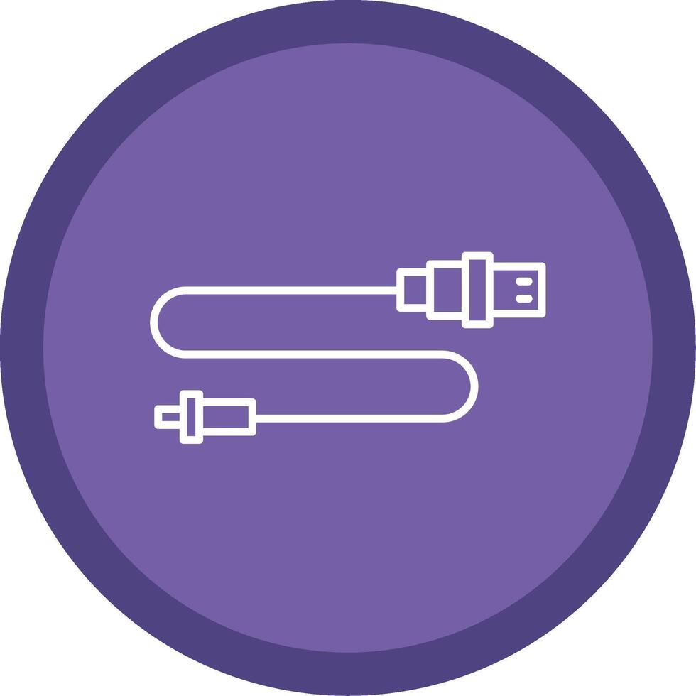 Usb Connector Line Multi Circle Icon vector