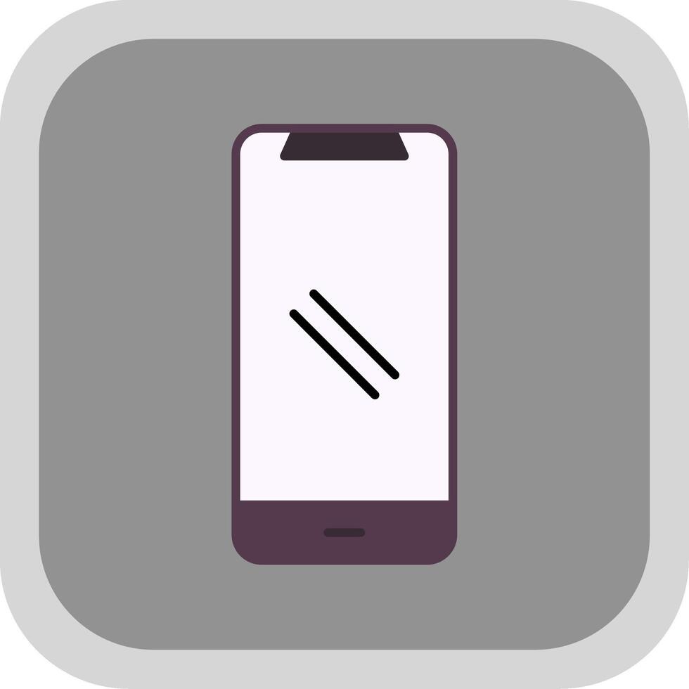 Smartphone Flat Round Corner Icon vector