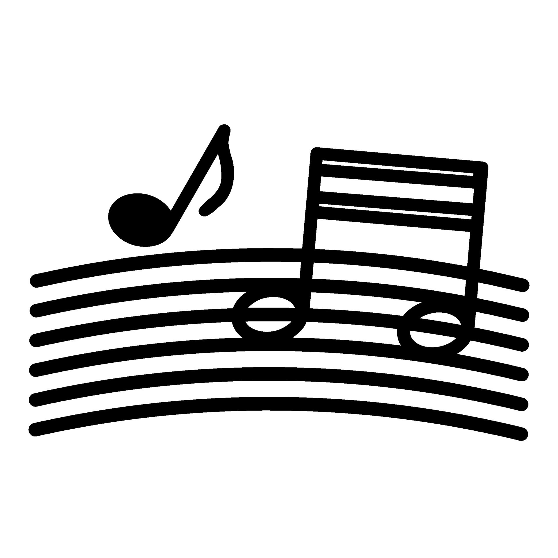 Musical Notes Birthday Party Thin Stroke Icon 43001335 Vector Art at