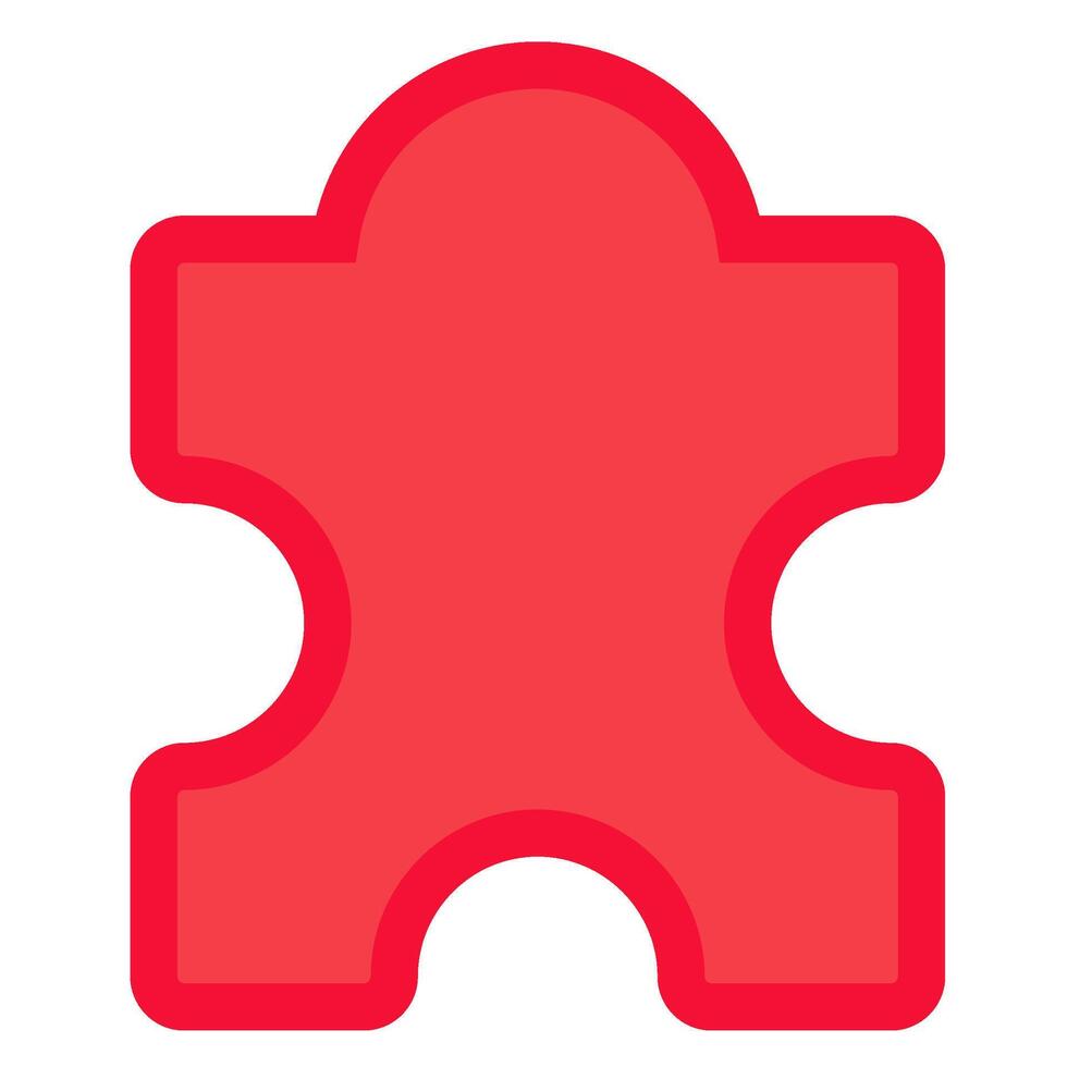 Red Puzzle Piece Icon Togetherness Teamwork vector