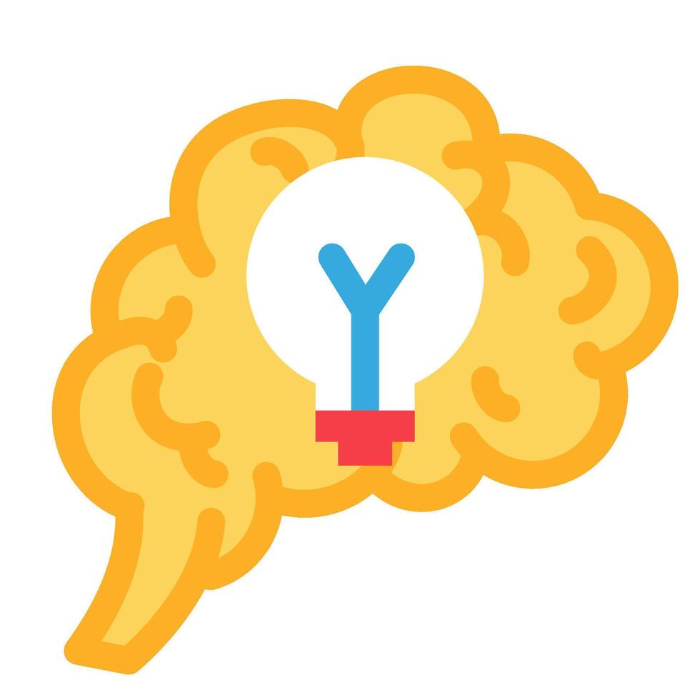 Eureka Brain Icon Genius Solution vector