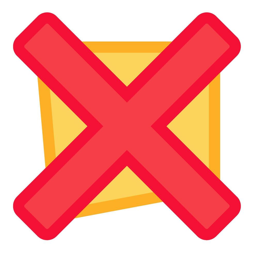 Wrong Mark Cross Icon Negative Choice Button vector