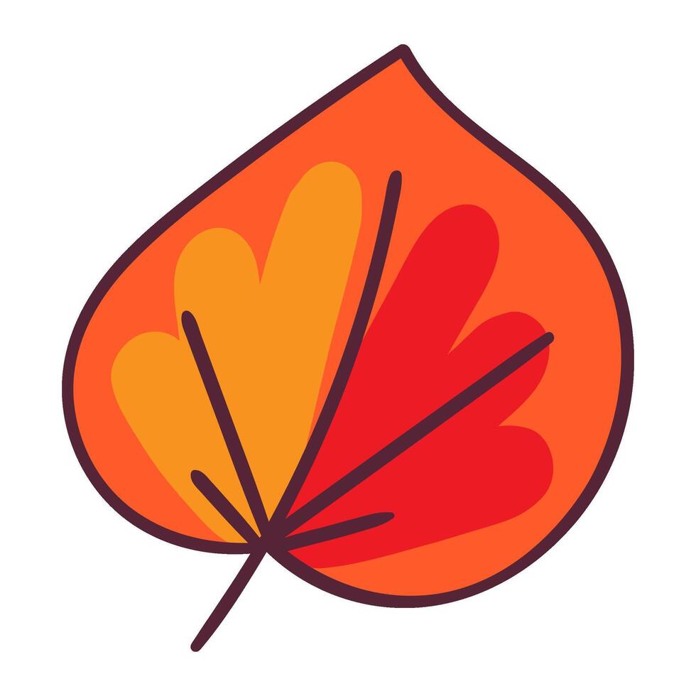 otoño álamo temblón árbol hoja follaje ilustración vector