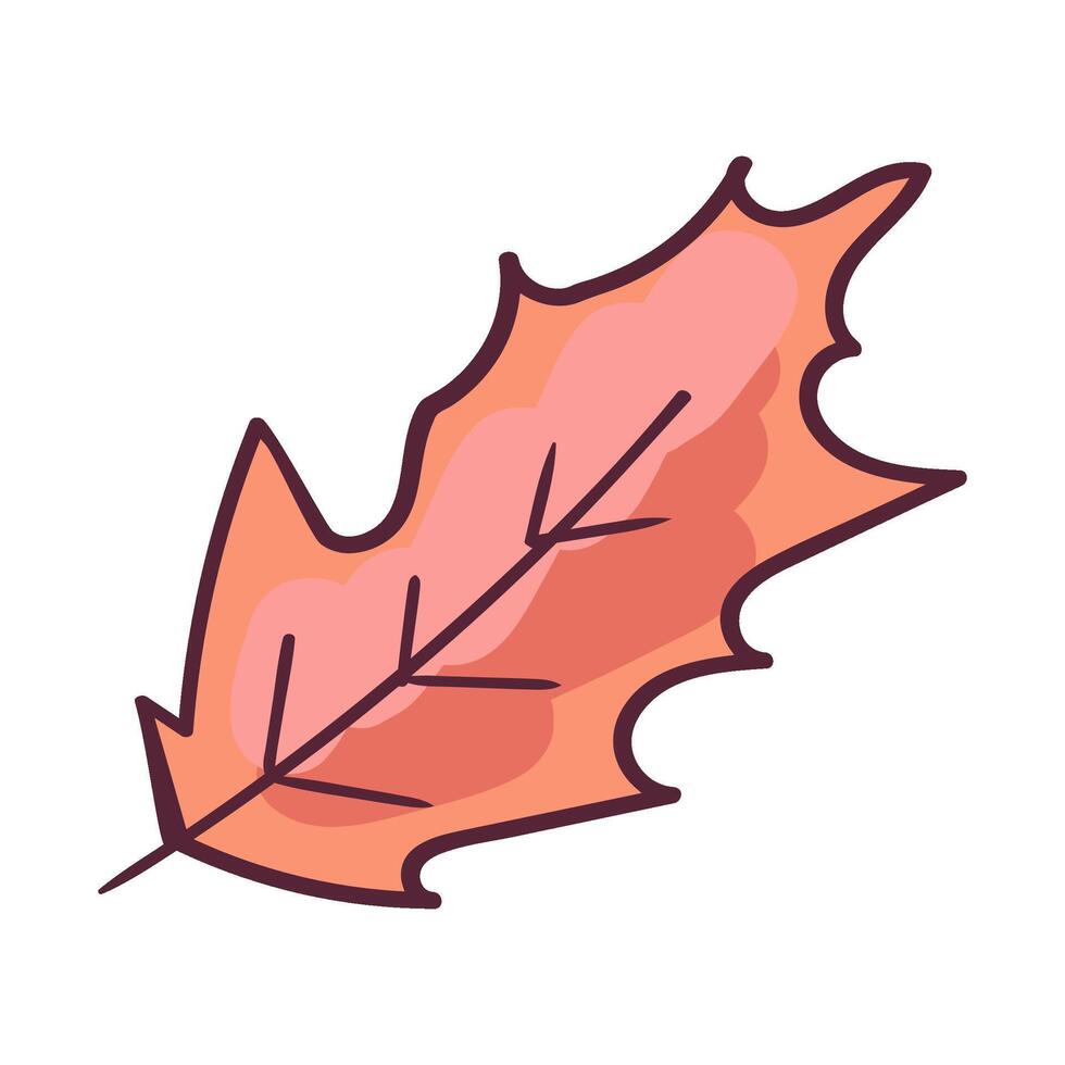 Autumn Pink Color Tree Leaf Foliage Illustration vector