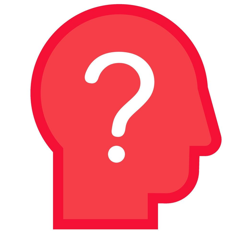 Question Head Silhouette Icon Ask Mark Avatar vector