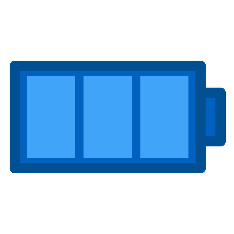 Full Battery Level Icon Electricity Charger Load vector