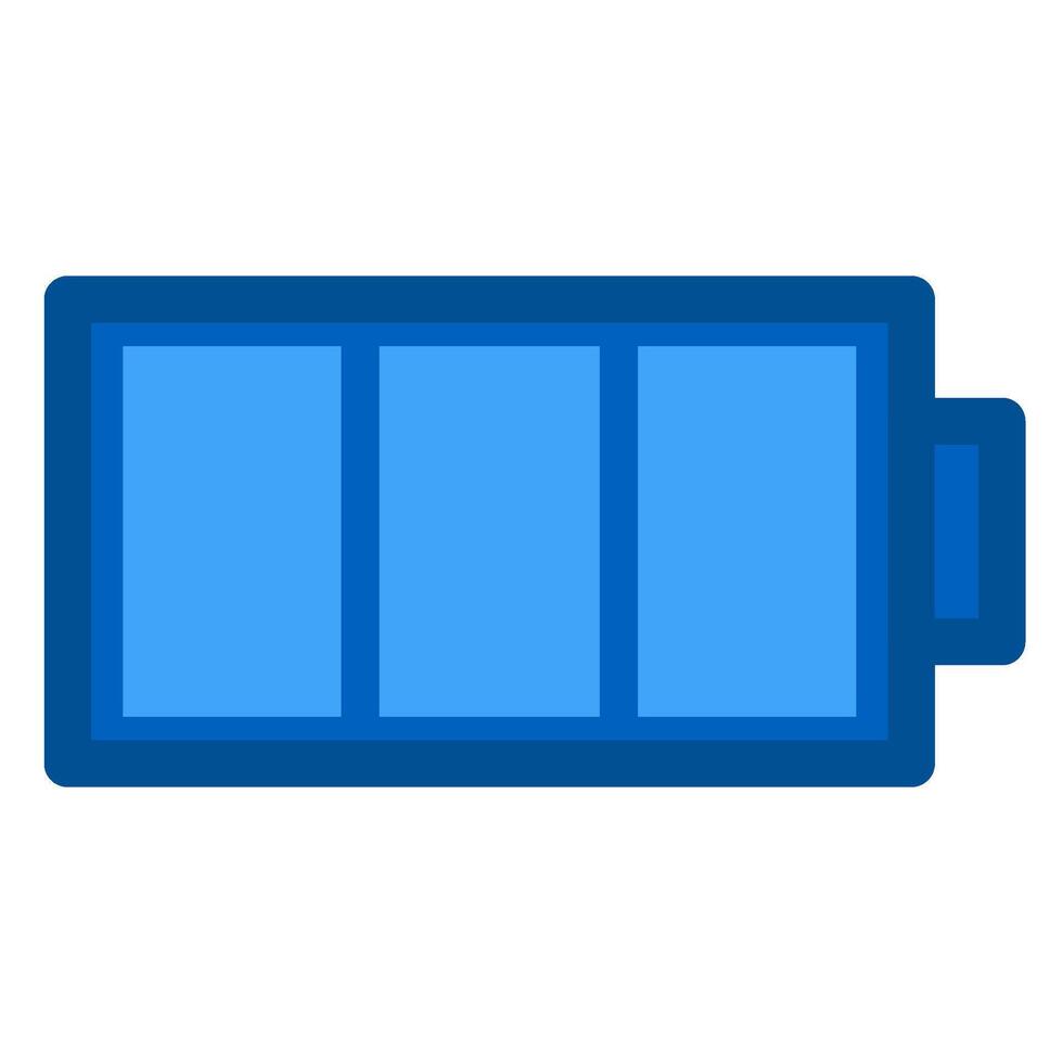 Full Battery Level Icon Electricity Charger Load vector