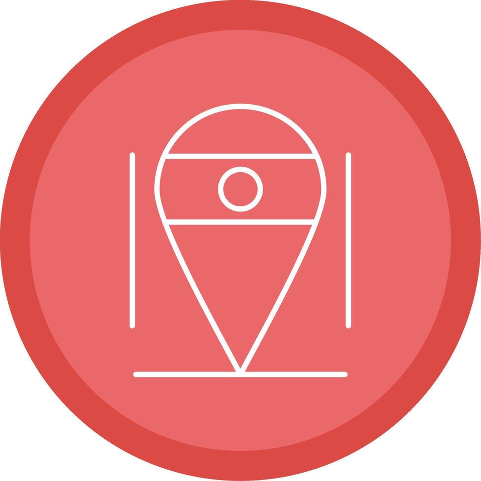 Location Line Multi Circle Icon vector