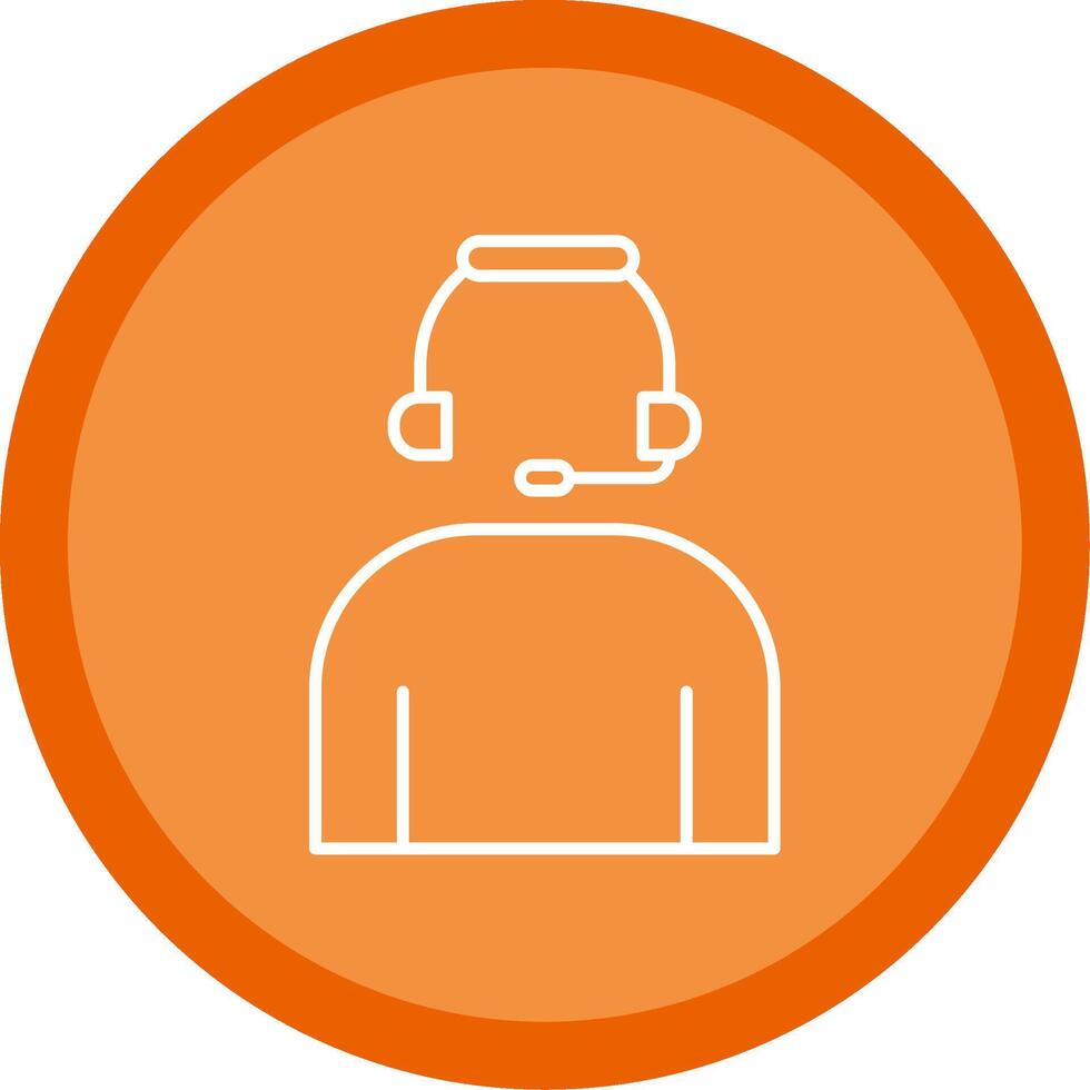 Headset Line Multi Circle Icon vector