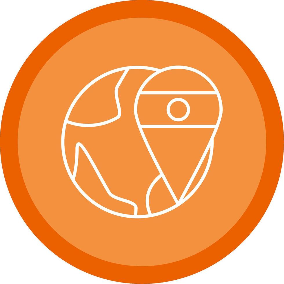 Location Line Multi Circle Icon vector