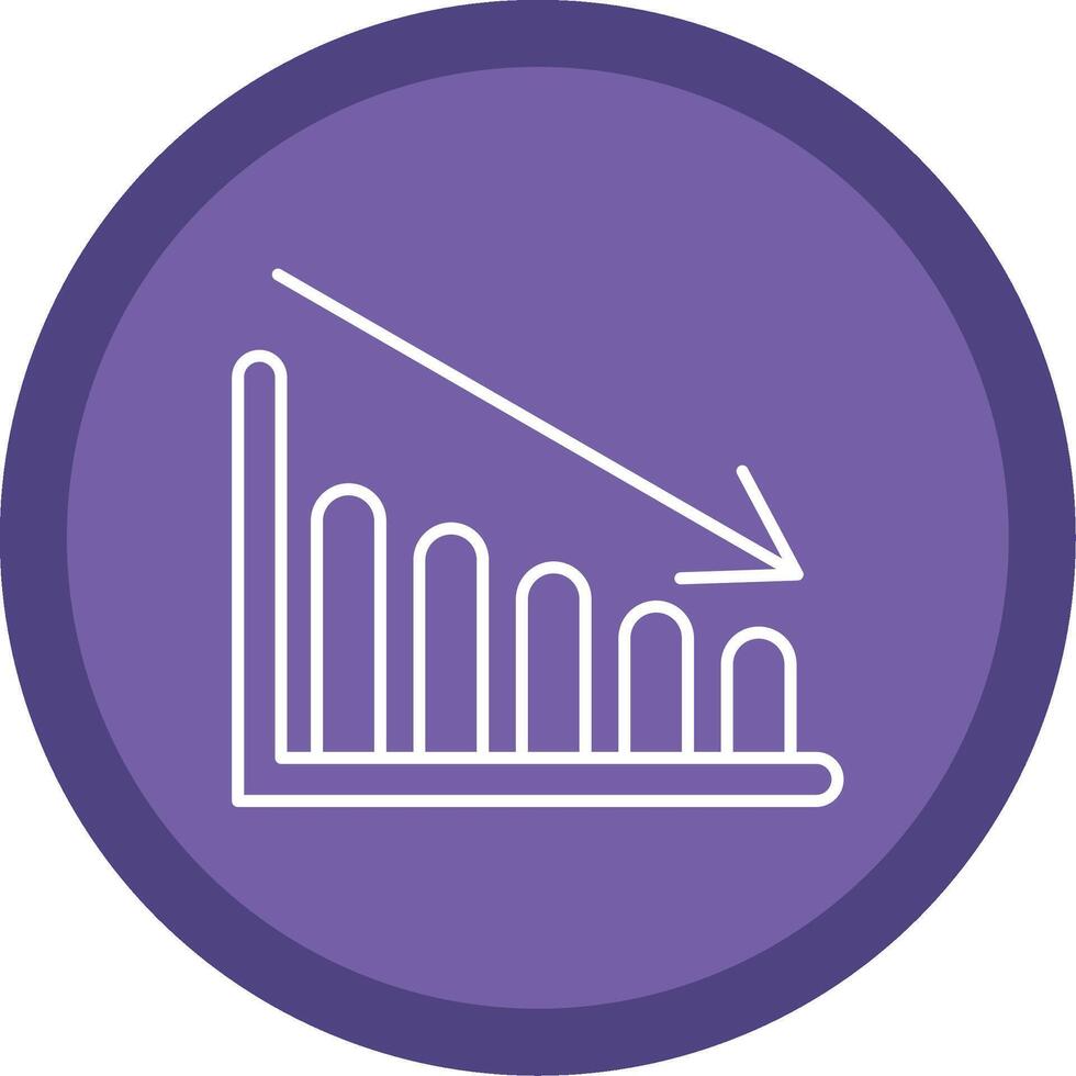 Chart Line Multi Circle Icon vector