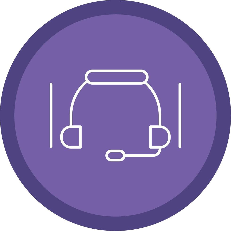 Headset Line Multi Circle Icon vector