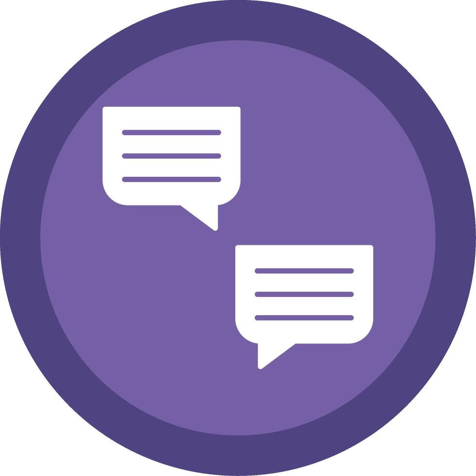 Chat Bubble Glyph Multi Circle Icon vector