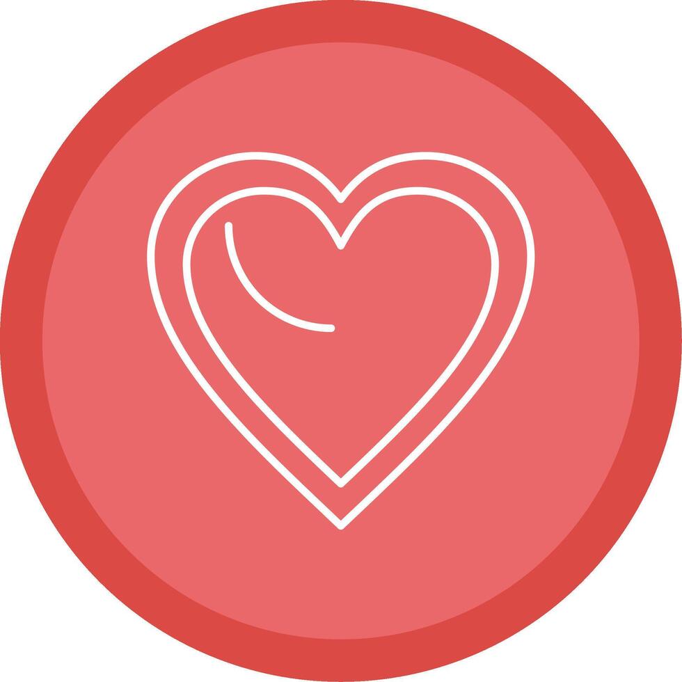 corazón línea multi circulo icono vector