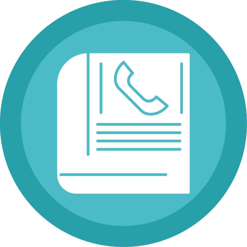 Contact Book Glyph Multi Circle Icon vector