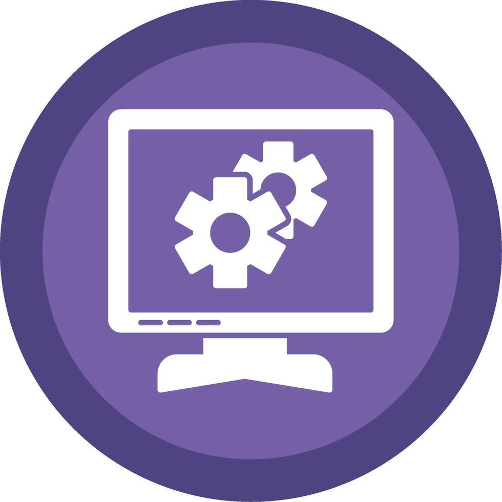 Setting Glyph Multi Circle Icon vector
