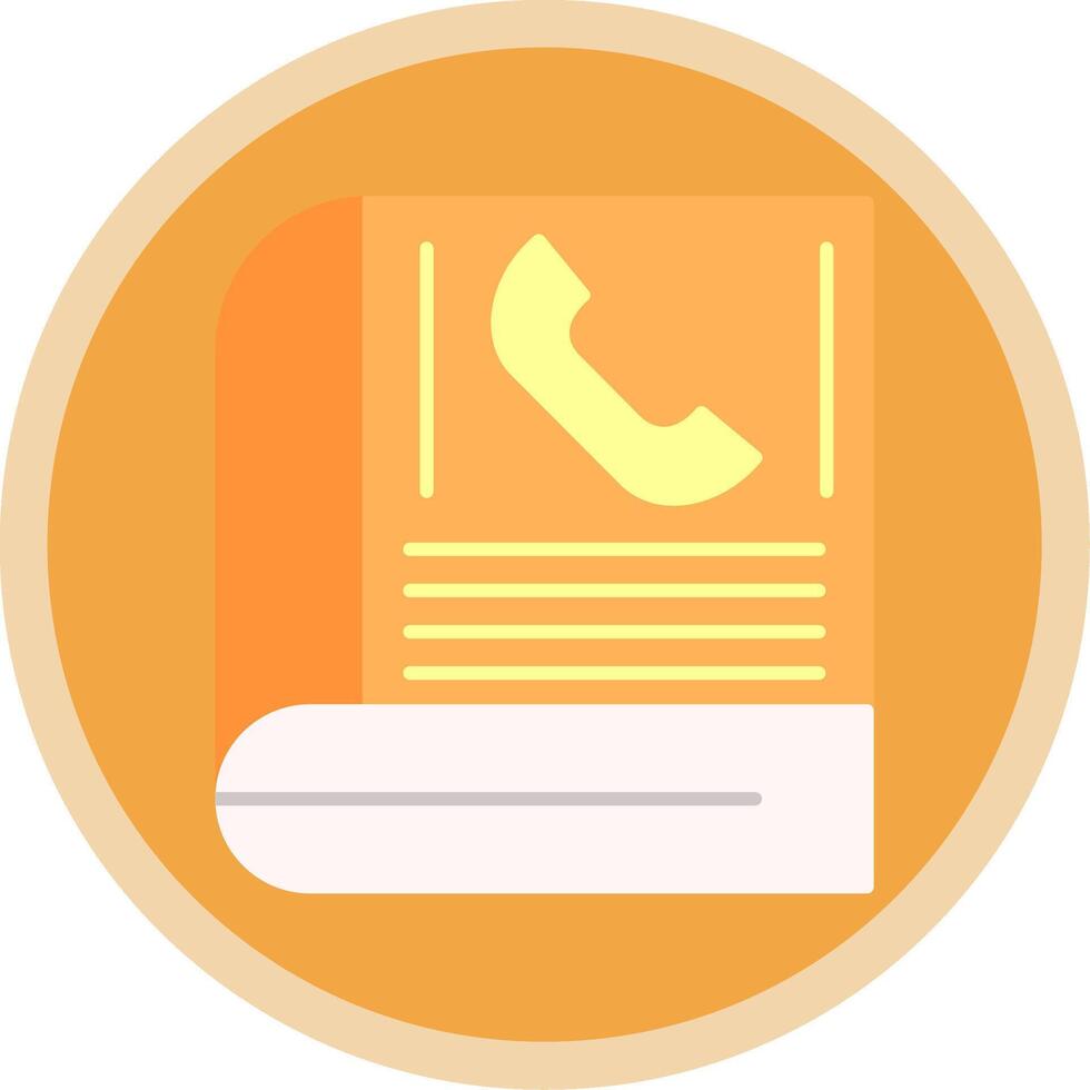 Contact Book Flat Multi Circle Icon vector